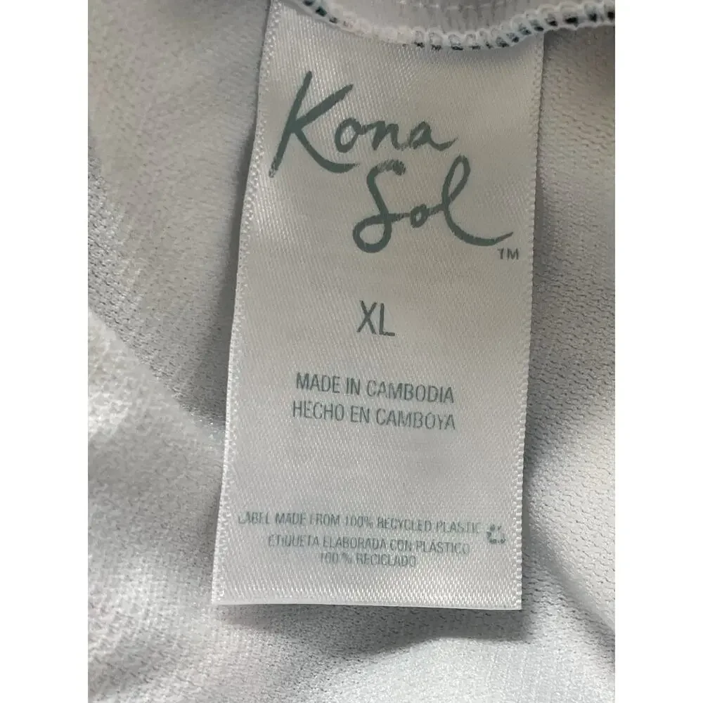 Kona Sol Swim One Piece Swimsuit Tropical Floral X Back Swimwear Summer Beach
